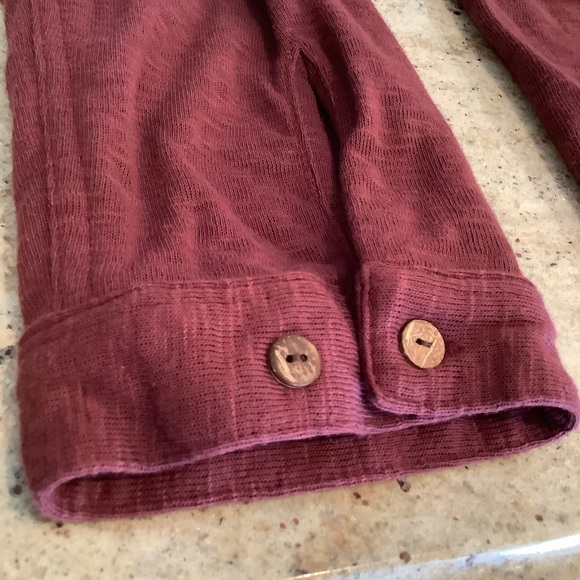 Murkobeye Burgundy Cowl Neck “Flow Shirt” Size Small Made in Bali - Picture 6 of 9